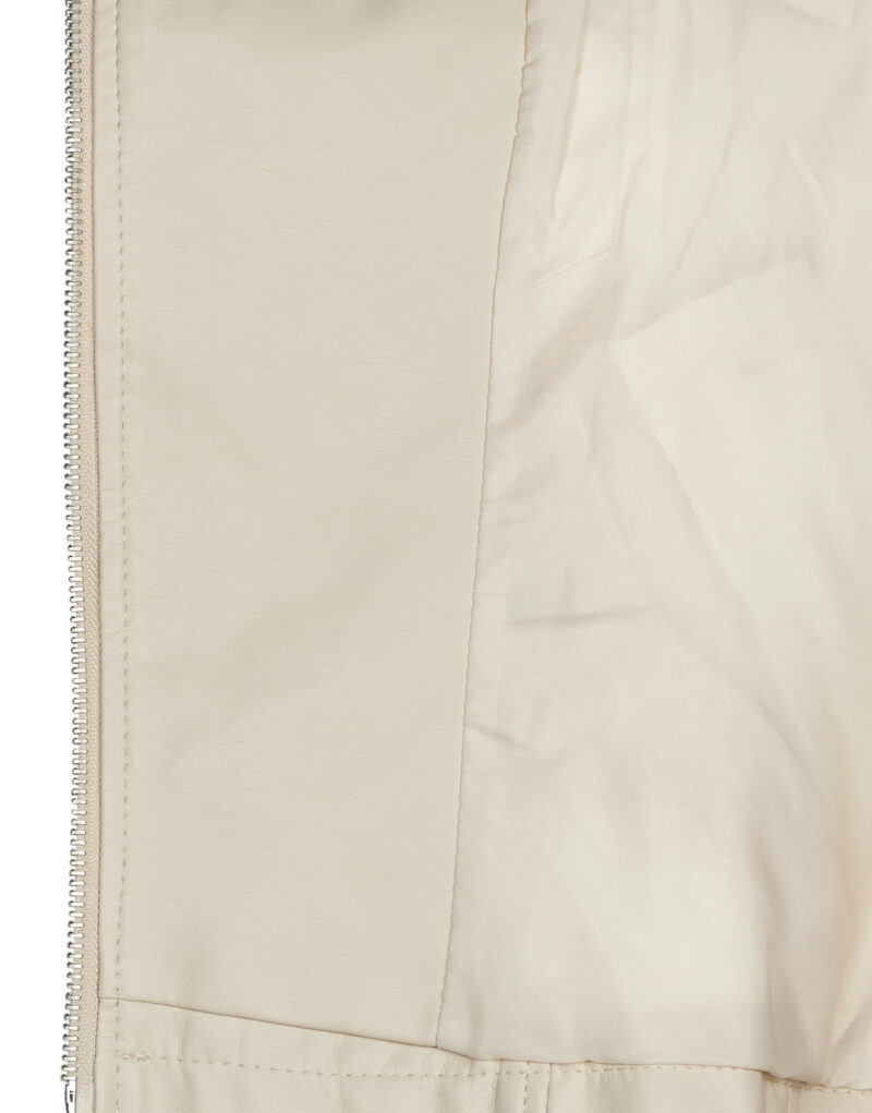 Giacca in pelle Only ONLGEMMA FAUX LEATHER BIKER OTW NOOS Beige Giacche in pelle Donna - 6