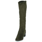 JB Martin 1JOLIE Khaki Damen-Stiefeletten mit Absatz - Gr&ouml;&szlig;e 3