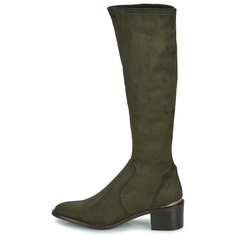 JB Martin 1JOLIE Khaki Damen-Stiefeletten mit Absatz - Gr&ouml;&szlig;e 4