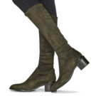 JB Martin 1JOLIE Khaki Damen-Stiefeletten mit Absatz - Gr&ouml;&szlig;e 8