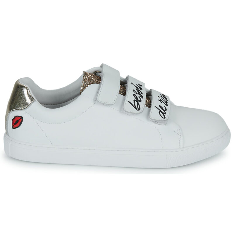 Bons baisers de Paname EDITH BESOIN DE RIEN ENVIE DE TOI Blanco Zapatillas bajas Mujer - 2