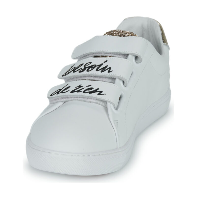 Bons baisers de Paname EDITH BESOIN DE RIEN ENVIE DE TOI Blanco Zapatillas bajas Mujer - 3