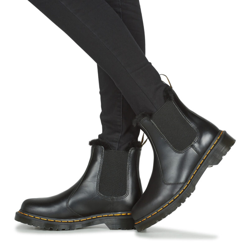 Dr. Martens 2976 LEONORE DARK GREY ATLAS Nero Stivaletti Donna - 8