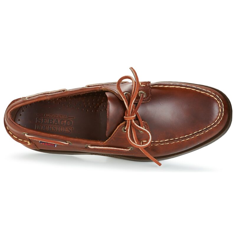 Sebago PORTLAND WAXED Brown Men's Boat Shoes - 6