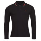 Polo &agrave; manches longues Emporio Armani Polo noir &agrave; manches longues pour homme 8N1FB5 - 1