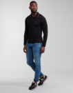 Polo &agrave; manches longues Emporio Armani Polo noir &agrave; manches longues pour homme 8N1FB5 - 3