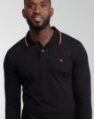 Polo &agrave; manches longues Emporio Armani Polo noir &agrave; manches longues pour homme 8N1FB5 - 5