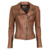 Giacca in pelle  Oakwood  CLIPS 6  Marrone -   Giacche in pelle Donna