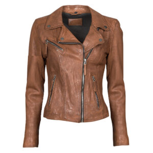 Giacca in pelle  Oakwood  CLIPS 6  Marrone -   Giacche in pelle Donna