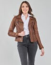Leather jacketelle Oakwood CLIPS 6 Brown Jackets in pelle Donna - 2