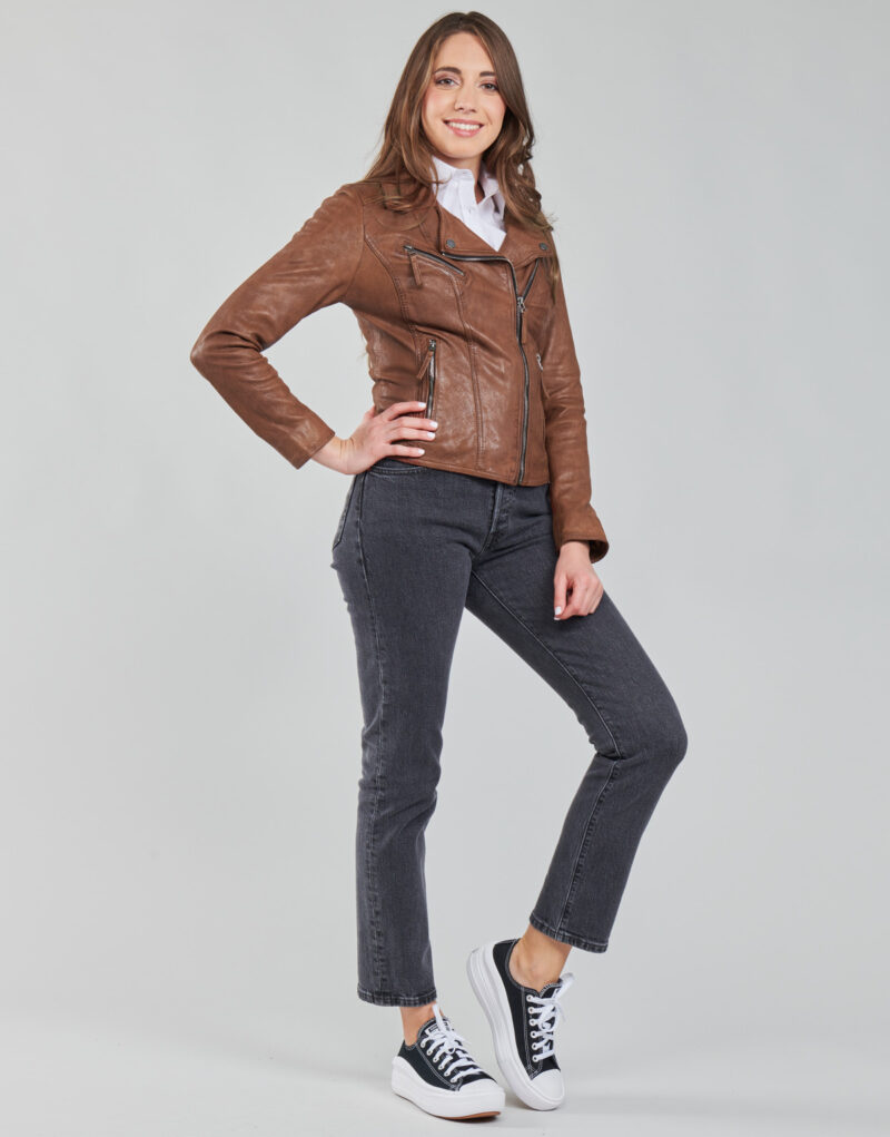 Leather jacketelle Oakwood CLIPS 6 Brown Jackets in pelle Donna - 3
