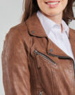 Leather jacketelle Oakwood CLIPS 6 Brown Jackets in pelle Donna - 5
