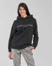 Felpe con cappuccio Tommy Hilfiger HERITAGE HILFIGER HOODIE LS Nero Felpe con cappuccio Donna - 2