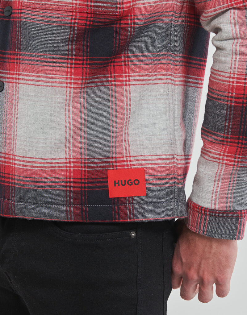 Lang&auml;rmeliges Shirt HUGO Enalu Herren-Langarmhemden, grau - 5