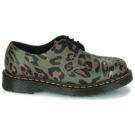 Dr. Martens 1461 Smooth Distorted Leopard Kaki Stivaletti Donna - 2