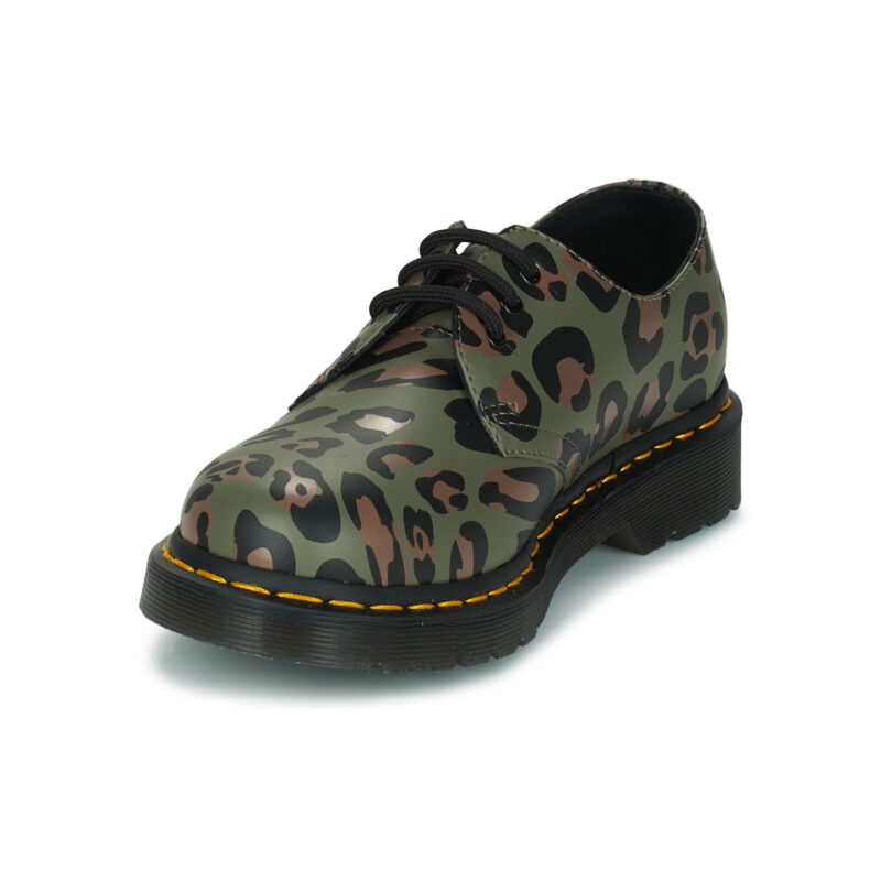 Dr. Martens 1461 Smooth Distorted Leopard Kaki Stivaletti Donna - 3