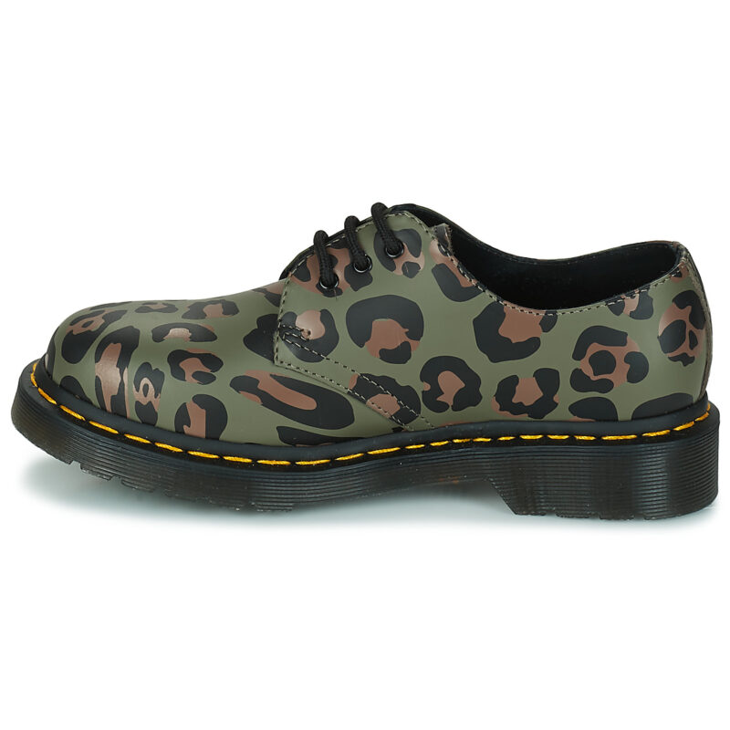 Dr. Martens 1461 Smooth Distorted Leopard Kaki Stivaletti Donna - 4