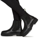 Pepe Jeans TRUCKER CHELSEA W Schwarze Damen-Ankle-Boots - Gr&ouml;&szlig;e 8