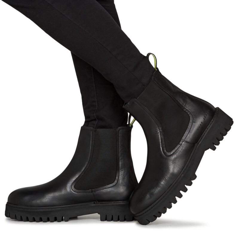 Pepe Jeans TRUCKER CHELSEA W Schwarze Damen-Ankle-Boots - Gr&ouml;&szlig;e 8