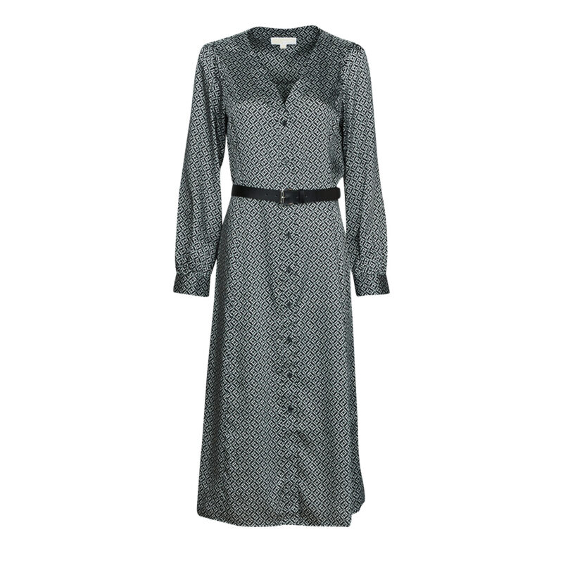 Dress MICHAEL Michael Kors MK LOGO TIE MIDI DRS Nero Abiti Lunghi Donna - 1