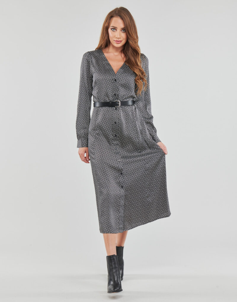 Dress MICHAEL Michael Kors MK LOGO TIE MIDI DRS Nero Abiti Lunghi Donna - 2