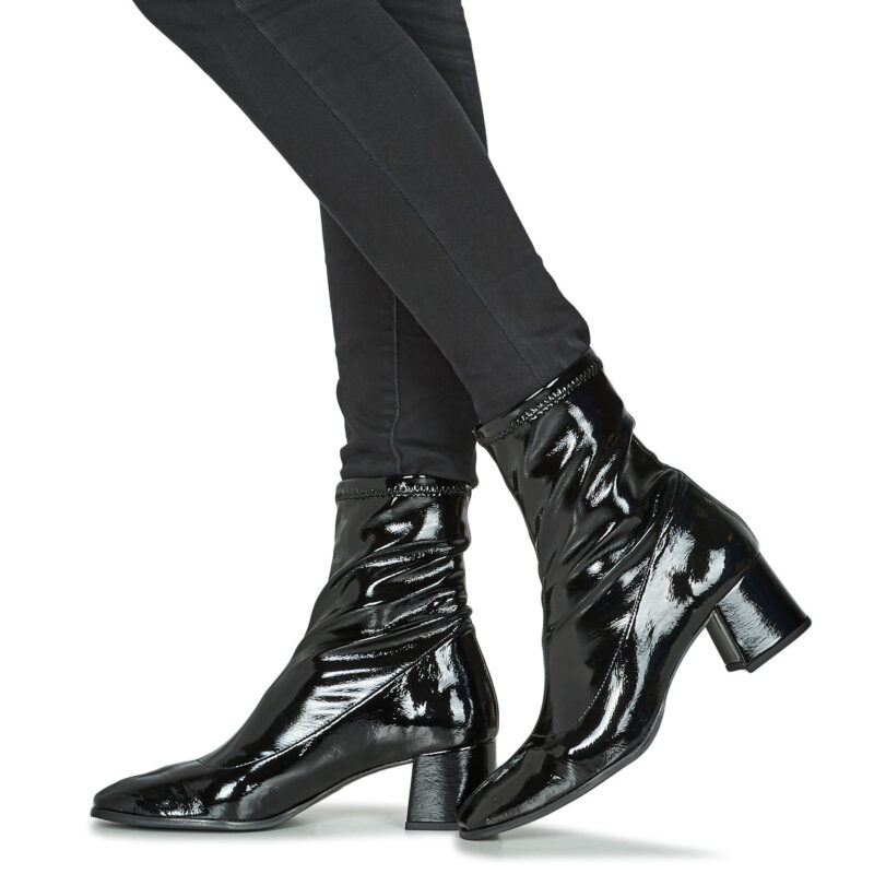 Myma 5897-MY-STRECH-VERNIS Noir Bottines Femme - 8