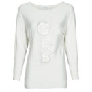 Pull  Guess AMELPulls femme beiges &agrave; manches chauve-souris IE - 1