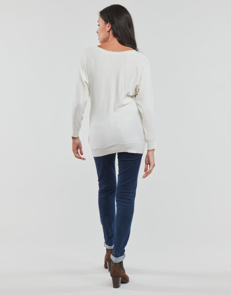 Pull  Guess AMELPulls femme beiges &agrave; manches chauve-souris IE - 4