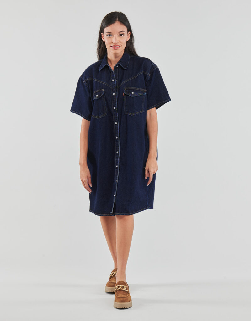 Abito corto Levis ELOWEN WESTERN DRESS Blu Abiti corti Donna - 2