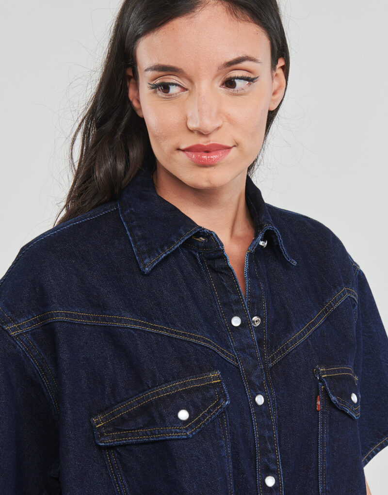 Abito corto Levis ELOWEN WESTERN DRESS Blu Abiti corti Donna - 5