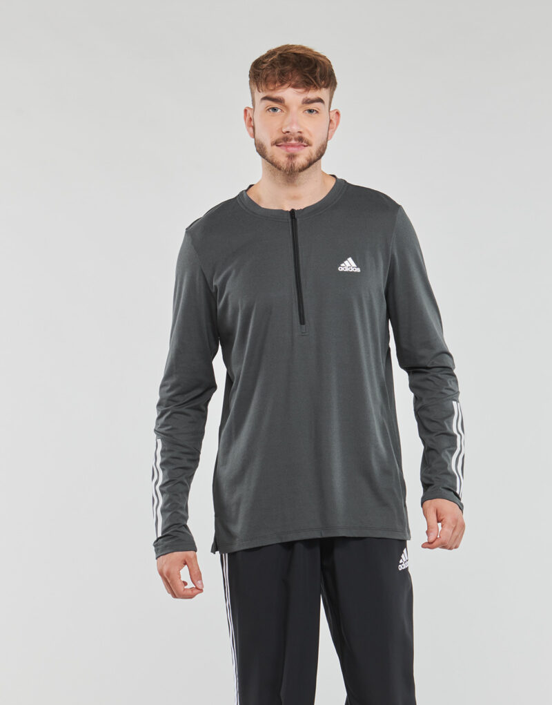 T-shirts a maniche lunghe adidas T365 QZ LS T Grigio T-shirts a maniche lunghe Uomo - 2