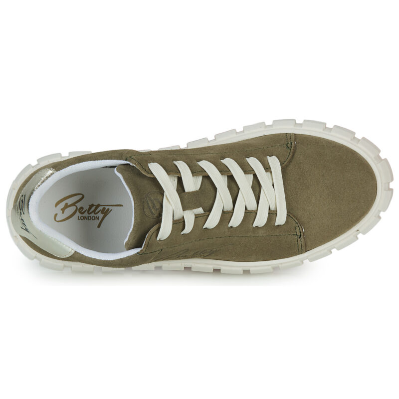 Betty London MABELLE Baskets basses kaki pour femmes - 6