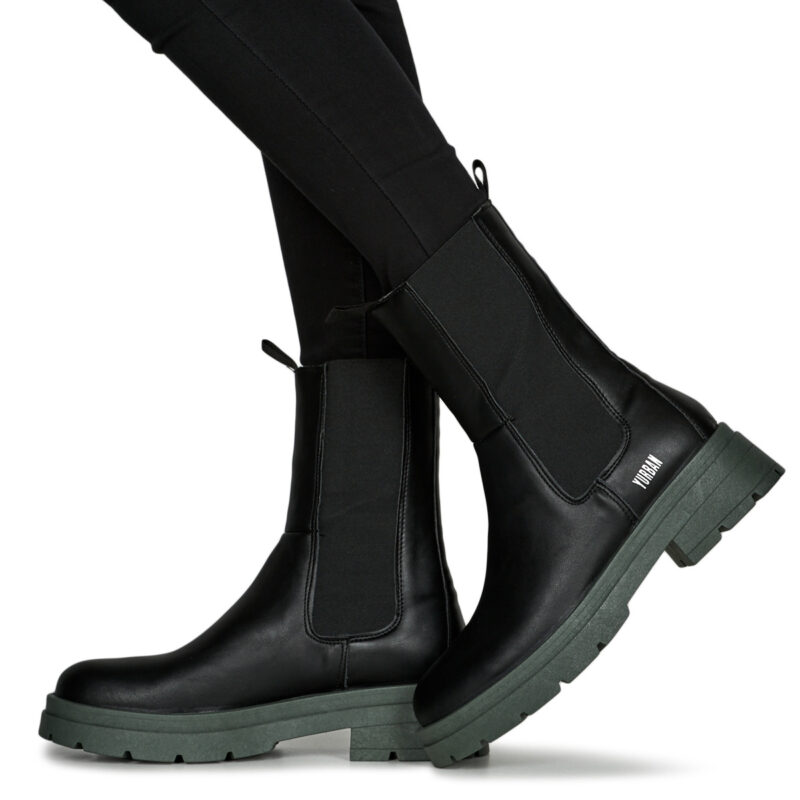 Yurban NAPOLI Schwarze Damen-Ankle-Boots - Gr&ouml;&szlig;e 8