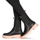 Yurban NAPOLI Schwarze Damen-Ankle-Boots - Gr&ouml;&szlig;e 8