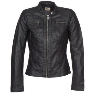 Giacca in pelle  Only  BANDIT  Nero -   Giacche in pelle Donna