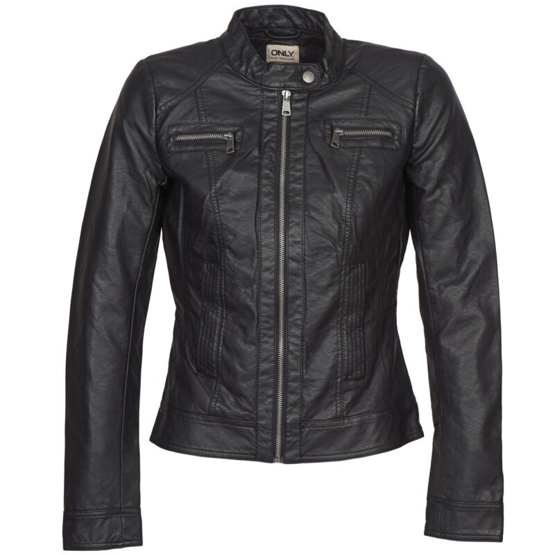 Chaqueta de cueroelle Only BANDIT Chaquetas negras cuero Mujer - 1