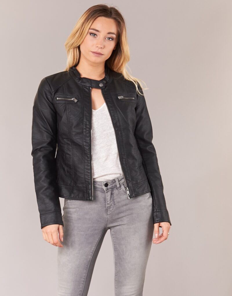 Chaqueta de cueroelle Only BANDIT Chaquetas negras cuero Mujer - 2