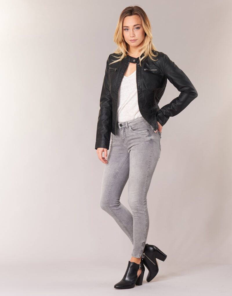 Chaqueta de cueroelle Only BANDIT Chaquetas negras cuero Mujer - 3