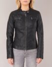 Chaqueta de cueroelle Only BANDIT Chaquetas negras cuero Mujer - 4