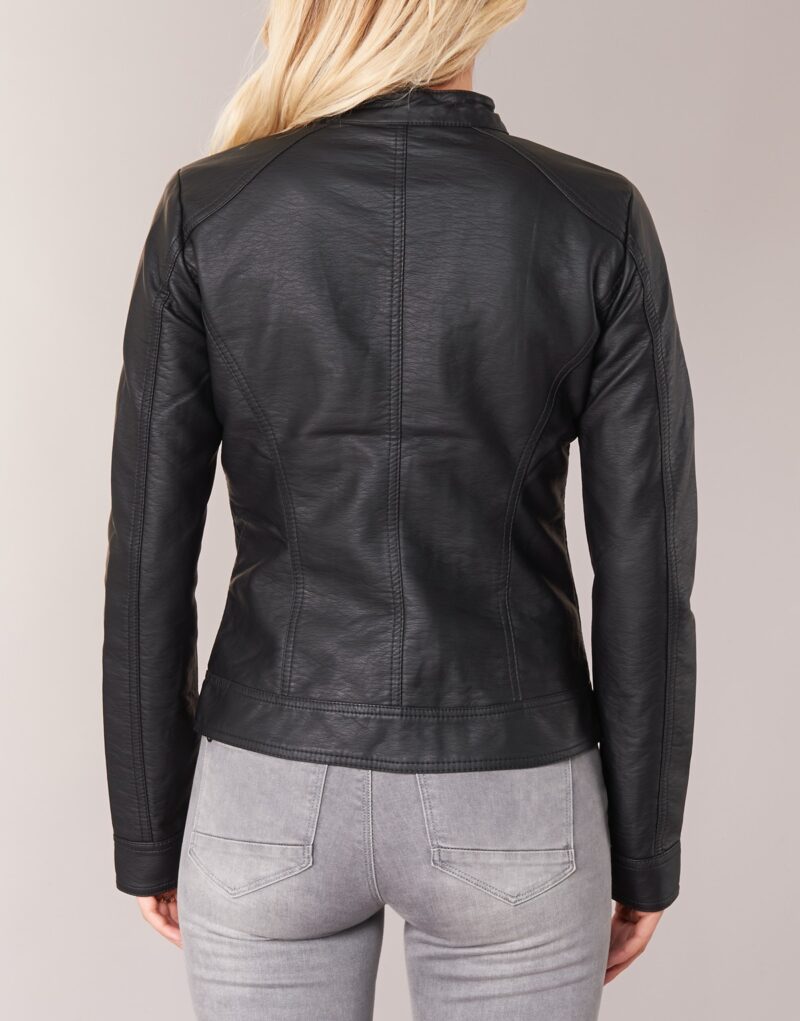 Chaqueta de cueroelle Only BANDIT Chaquetas negras cuero Mujer - 5