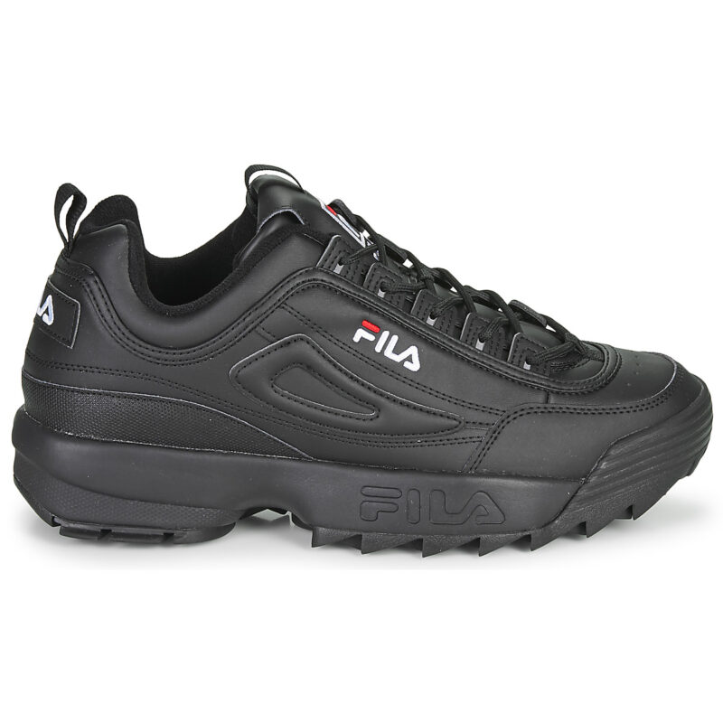 Fila DISRUPTOR LOW Schwarze Herren-Sneaker - Gr&ouml;&szlig;e 2