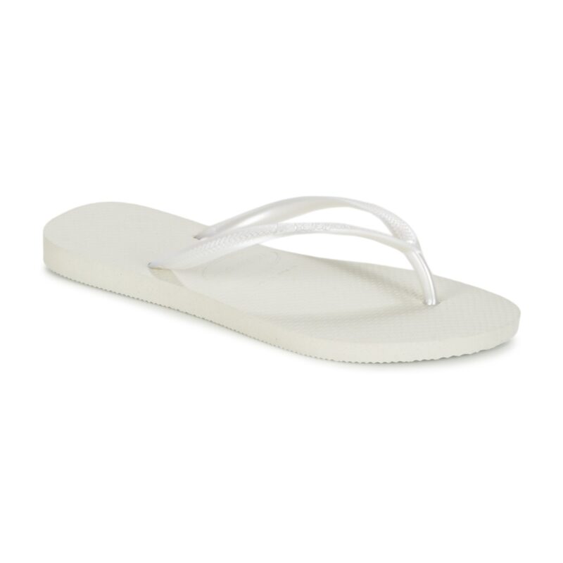 Havaianas Chanclas blancas delgadas para mujer - 1