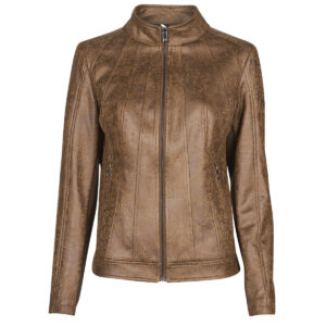 Giacca in pelle  Desigual  COMARUGA  Marrone -   Giacche in pelle Donna