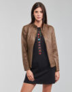Giacca in pelle Desigual COMARUGA Marrone Giacche in pelle Donna - 2