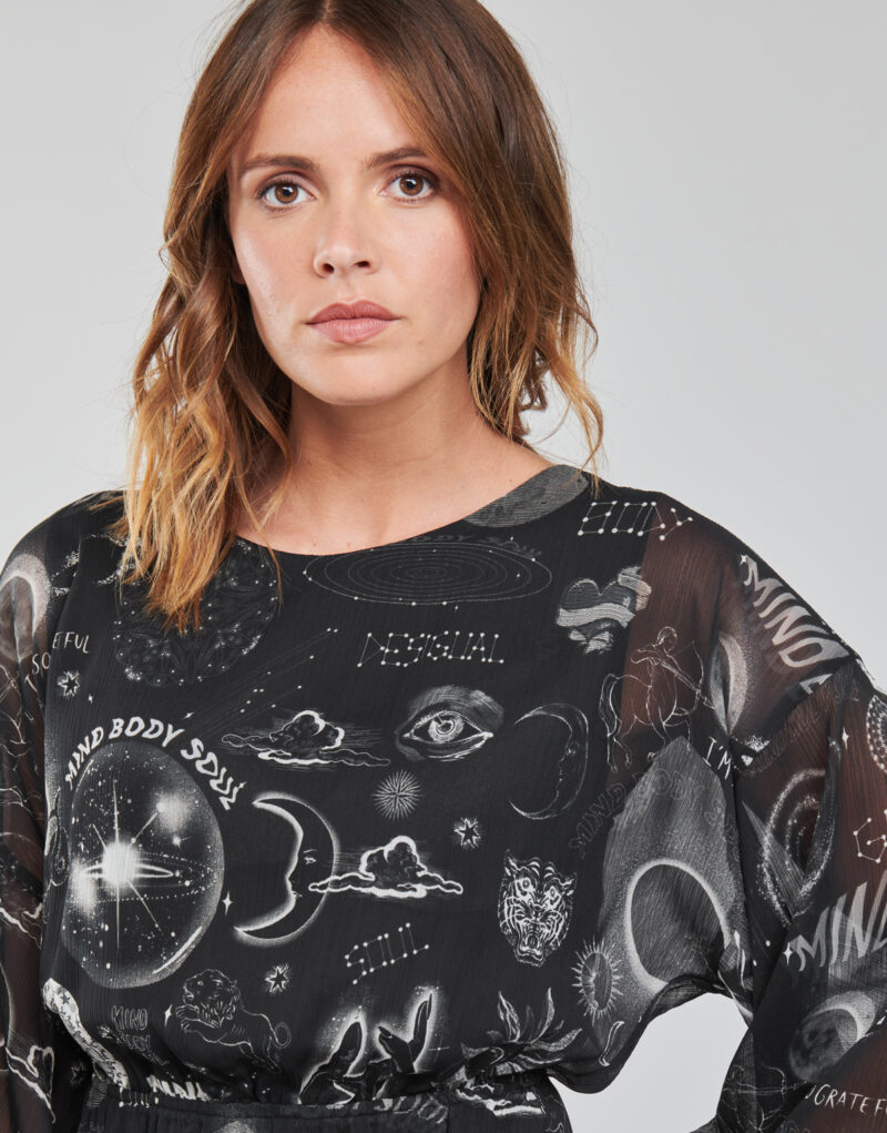 Abito corto Desigual CALIFORNIA Nero Abiti corti Donna - 5