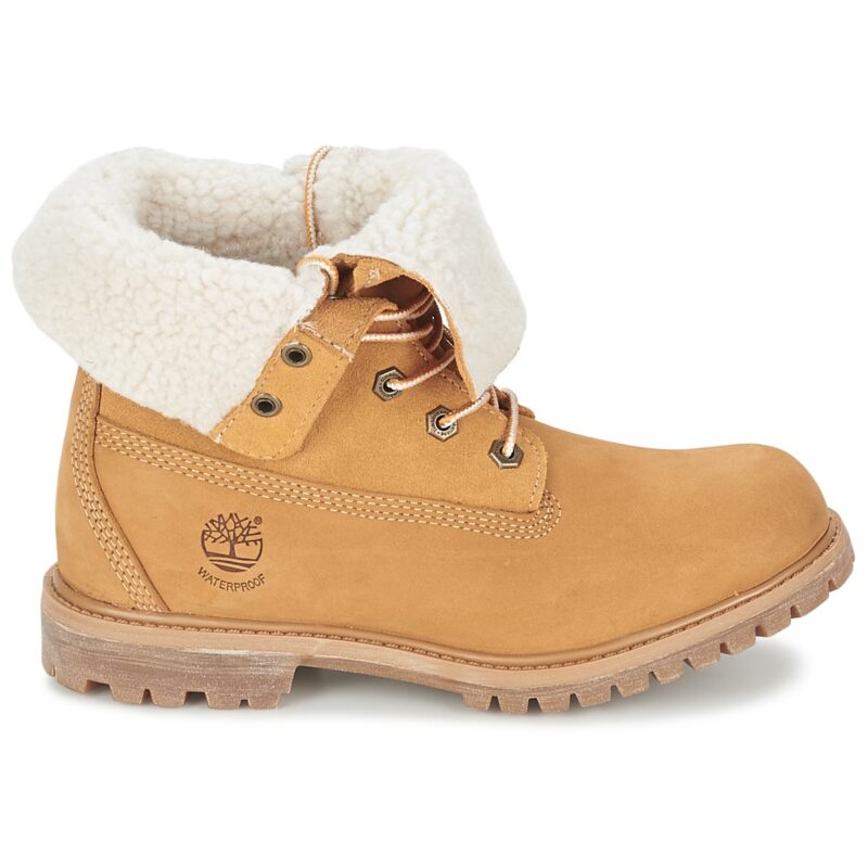 Timberland AUTHENTICS TEDDY FLEECE WP FOLD DOWN Beige Damen-Ankle-Boots - 2