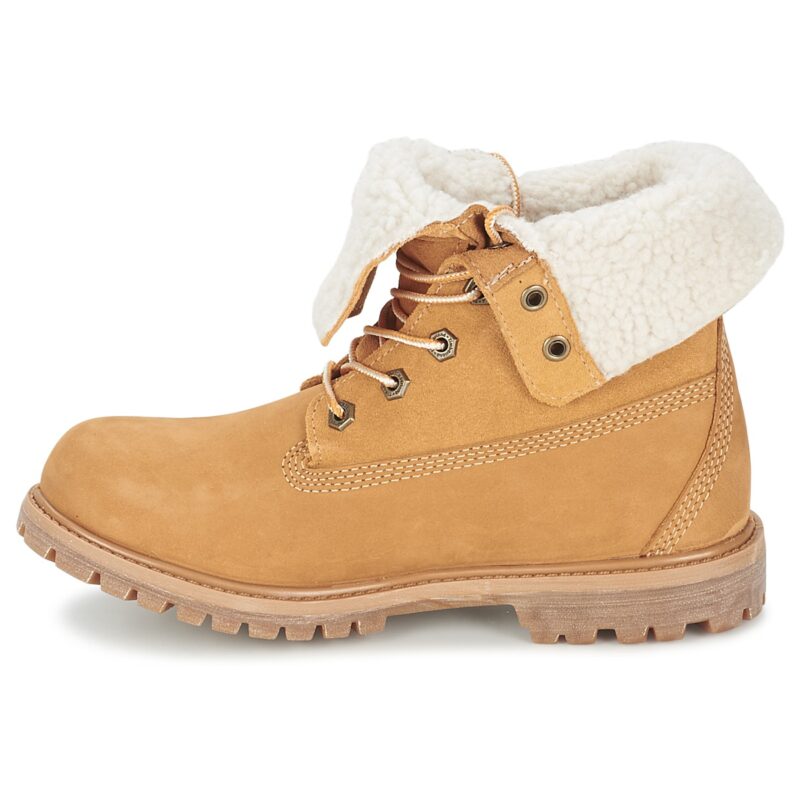 Timberland AUTHENTICS TEDDY FLEECE WP FOLD DOWN Beige Damen-Ankle-Boots - 4
