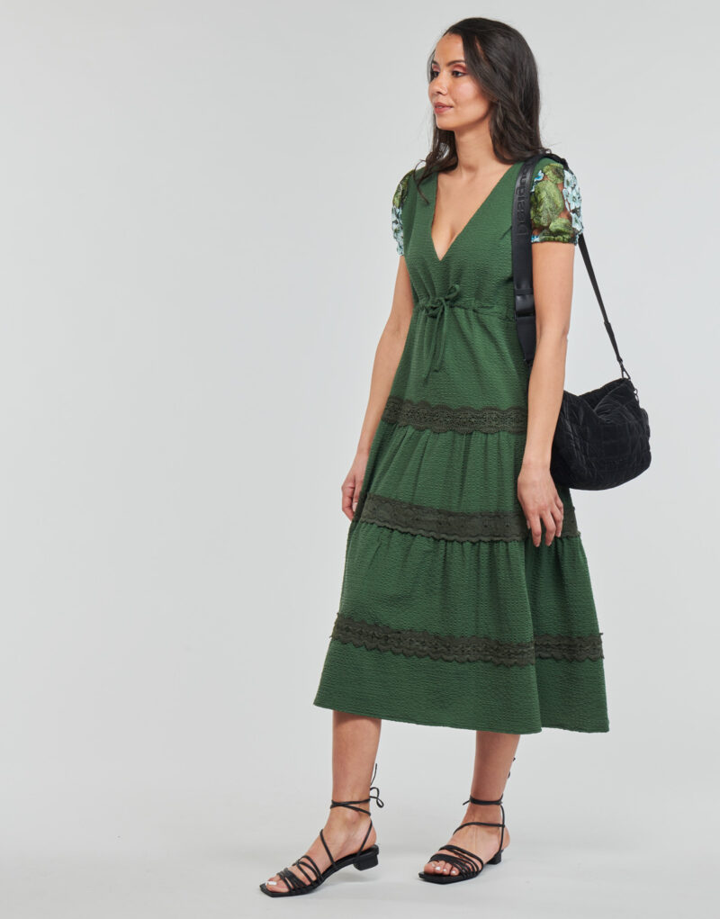 Habiller Desigual VEST_GINGY Verde Abiti Lunghi Donna - 3