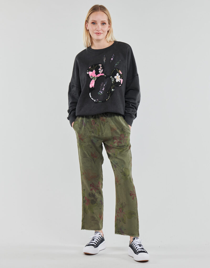 Pantalones fluidos / Pantalones bombachos Desigual PANT_MICKEY CAMO FLOWERS Kaki Pantalones fluidos / Pantalones bombachos Mujer - 2