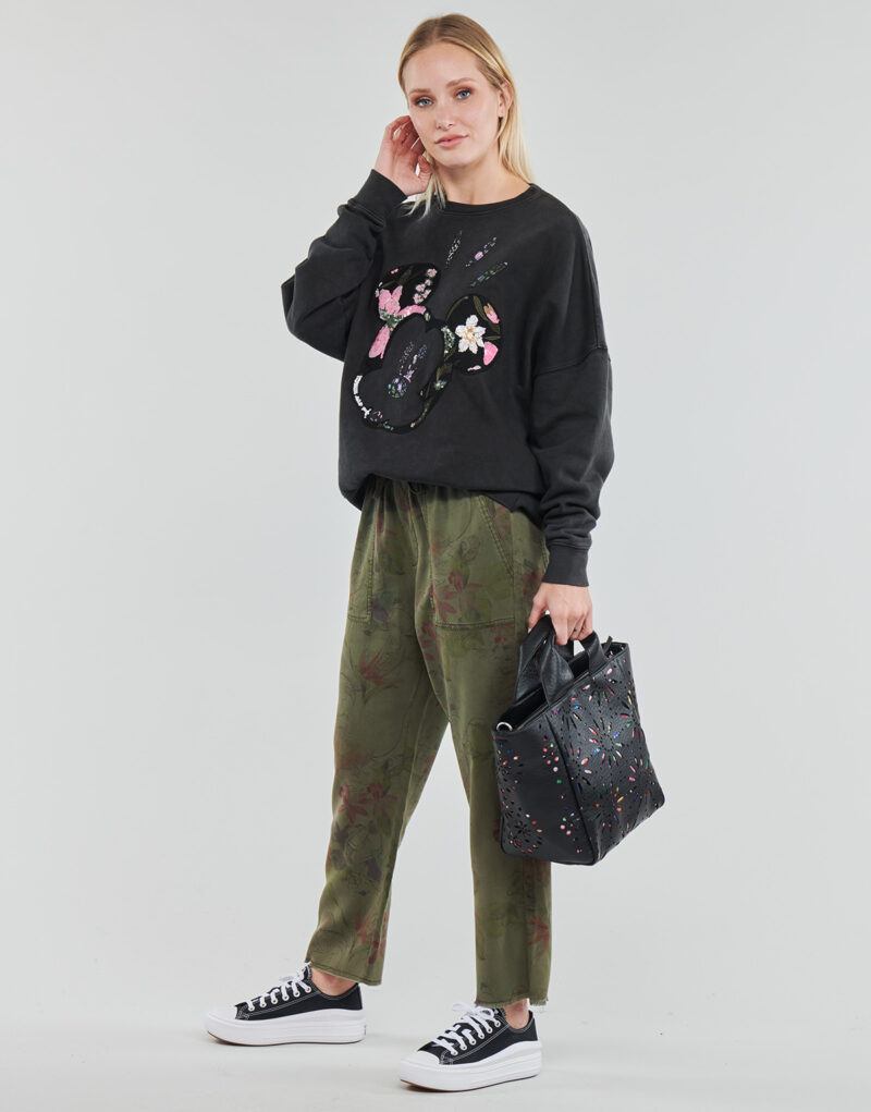 Pantalones fluidos / Pantalones bombachos Desigual PANT_MICKEY CAMO FLOWERS Kaki Pantalones fluidos / Pantalones bombachos Mujer - 3